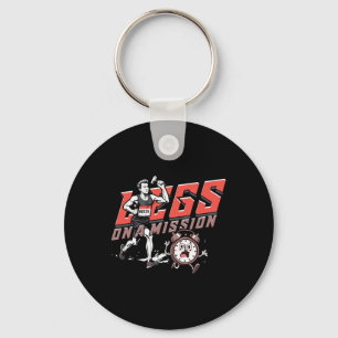 Marathon Marathoner Running Legs On A Mission Stic Key Ring