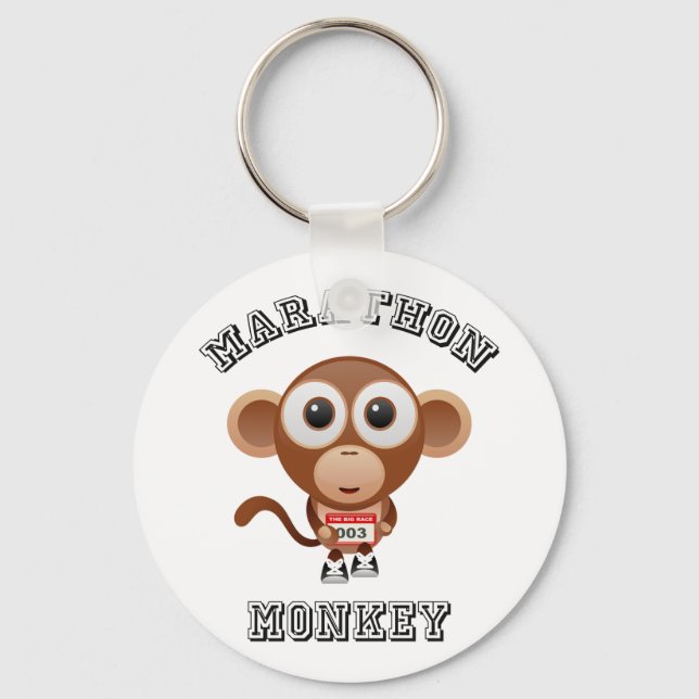 Marathon Monkey Key Ring (Front)