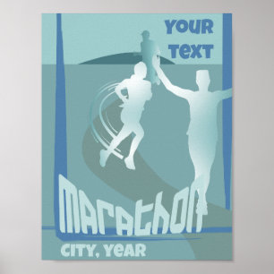 Marathon run memorabilia wall decor 