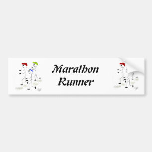 Marathon Runner Bumper Sticker