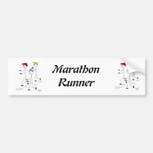 Marathon Runner Bumper Sticker