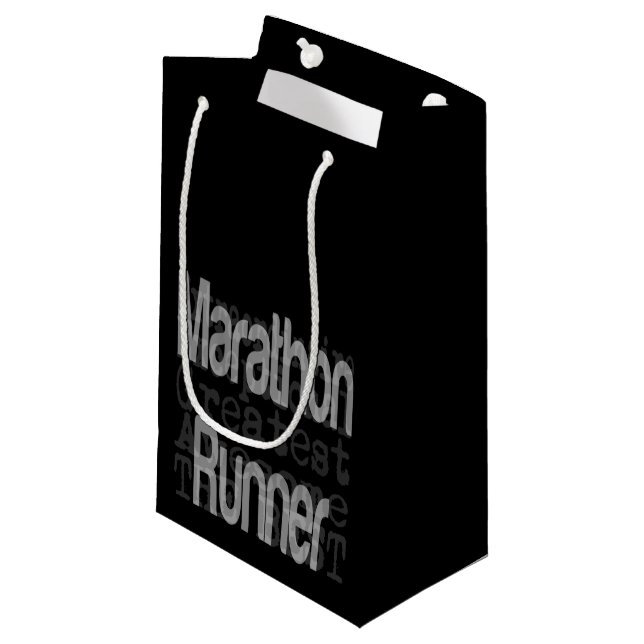 Marathon Runner Extraordinaire Small Gift Bag (Front Angled)