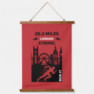 Marathon Runner London 26.2 Hanging Tapestry