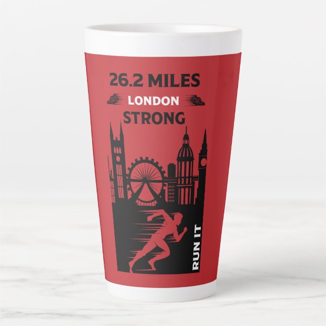 Marathon Runner London 26.2 Latte Mug (Front)