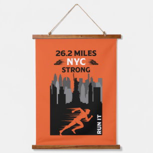 Marathon Runner New York 26.2 Hanging Tapestry