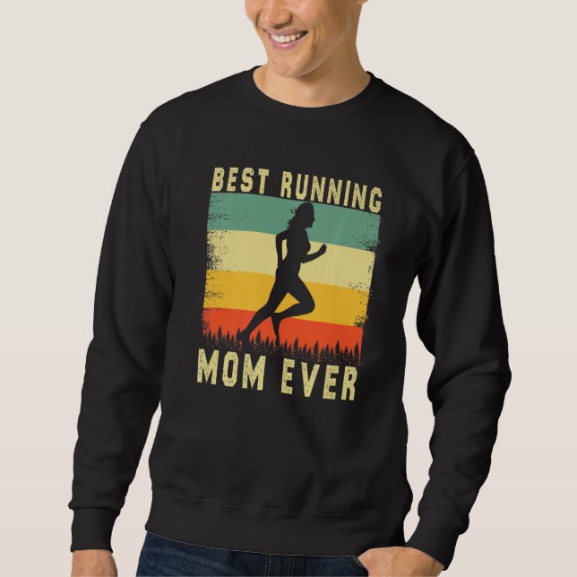 Marathon Runner Rad Mum Coach Best Running Mum Mot Sweatshirt (Front)