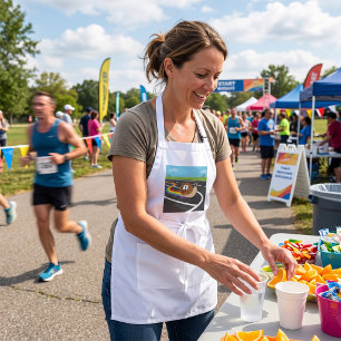 Marathon Runner Snail Cute Rainbow Trail Standard Apron