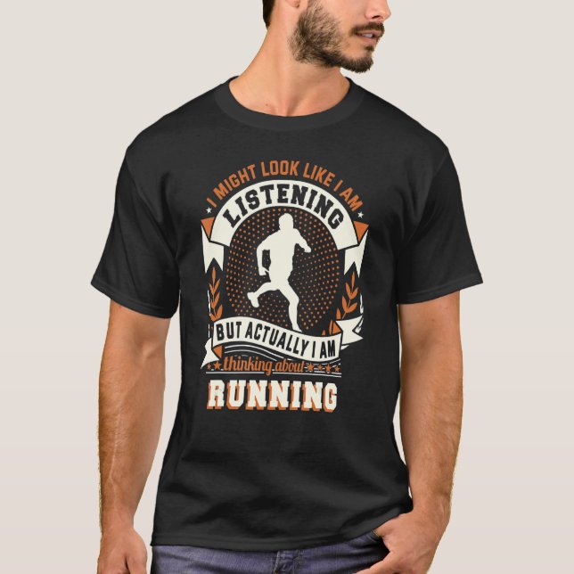 Marathon runner sprinter run jogging track and fie T-Shirt (Front)