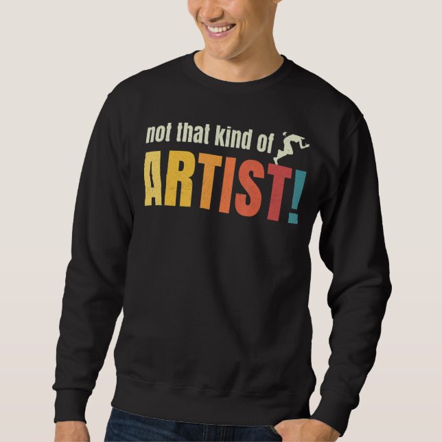Marathon Runner Sprinter Run Vintage Jogging Track Sweatshirt (Front)