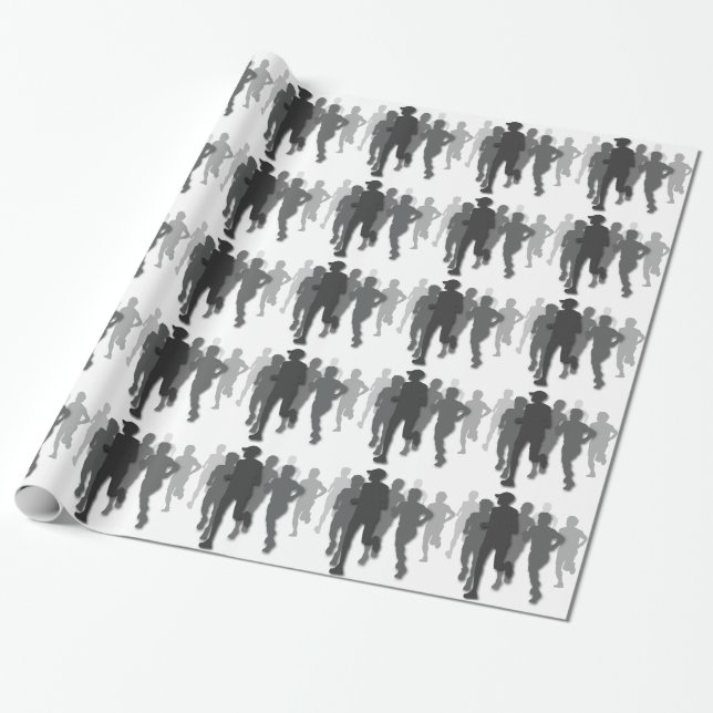 marathon runner wrapping paper (Unrolled)
