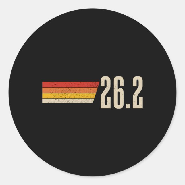 Marathon Running 262 Miles Marathon Runner Classic Round Sticker (Front)