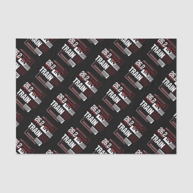 Marathon Running - 26.2 in Training Abstract  Tissue Paper (Front)