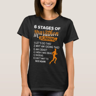 Marathon Running Art For Men Women Marathoner Fini T-Shirt