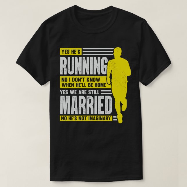 Marathon Running Runners Wife Gift T-Shirt (Design Front)