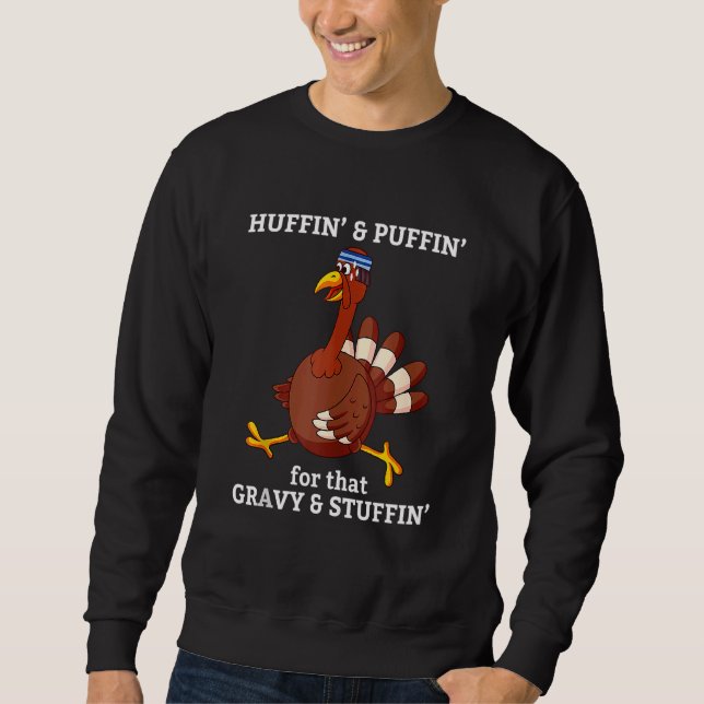 Marathon Running Turkey Trot  Group Team Turkey  1 Sweatshirt (Front)