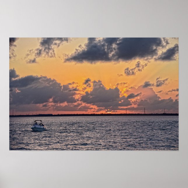 Marathon Sunset in the Florida Keys Poster (Front)