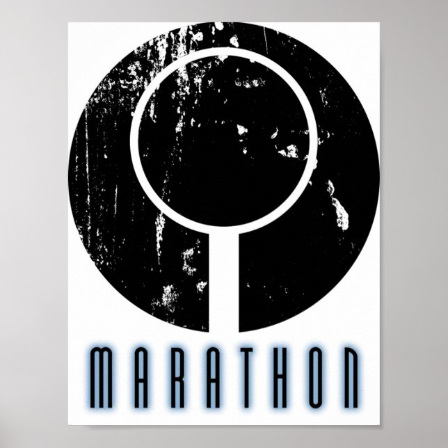 Marathon Symbol II  Black Poster (Front)