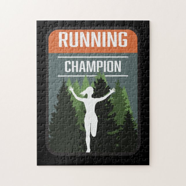 Marathon, Trail running Champion Jigsaw Puzzle (Vertical)