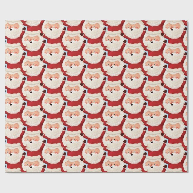 Marathoner Santa Funny Bold Sport Christmas  Wrapping Paper (Flat)