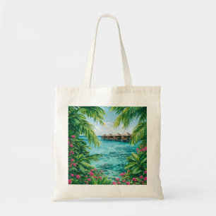 Maratua Indonesia Tropical Overwater Bungalows Tote Bag