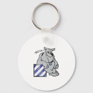Marauder 3rd Infantry Division Rocky The Bulldog Key Ring