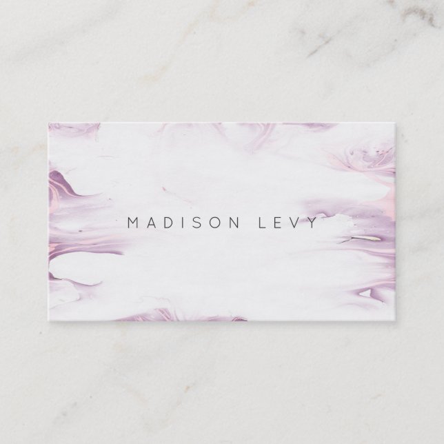Marbelized Marble Simple Chic Business Cards (Front)