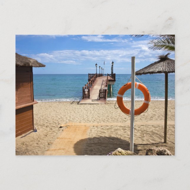 Marbella Beach in Spain Postcard (Front)