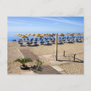 Marbella Beach on Costa del Sol in Spain Postcard