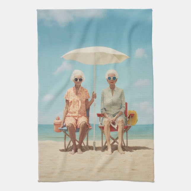 Marbella Ladies Tea Towel (Vertical)