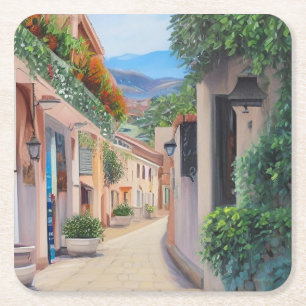 Marbella Old Town Square Paper Coaster