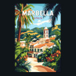Marbella Spain Illustration Travel Art Vintage Poster<br><div class="desc">Marbella retro vector travel design. Marbella,  a glamourous coastal city on Spain’s Costa del Sol,  is known for its golden beaches,  luxury resorts,  and vibrant nightlife.</div>