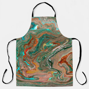 Marble abstract acrylic background. Marbling artwo Apron