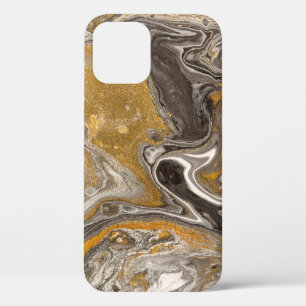 Marble abstract acrylic background. Nature marblin iPhone 12 Case