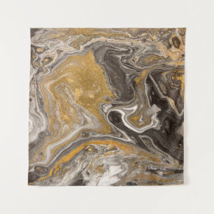 Marble abstract acrylic background. Nature marblin Tapestry