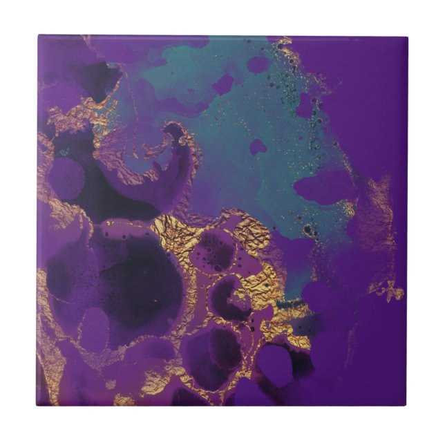 Marble Abstract Art Ceramic Tile (Front)