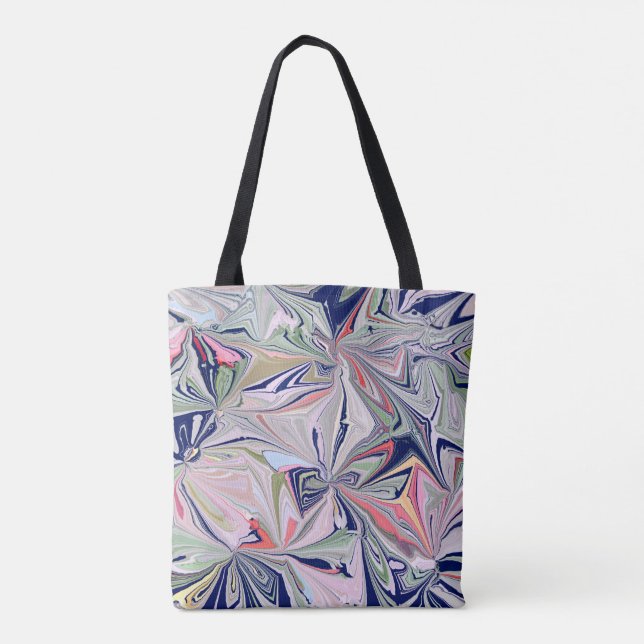 Marble Abstract Design Tote Bag (Back)