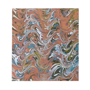 Marble Abstract In Red Notepad