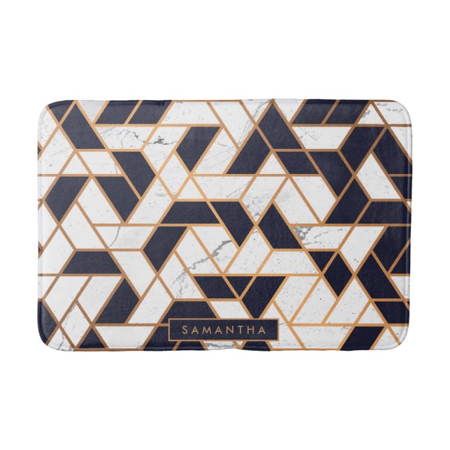 Marble Abstract Mosaic Bath Mat (Front)