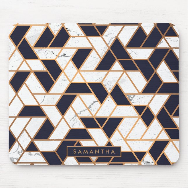 Marble Abstract Mosaic Mouse Pad (Front)