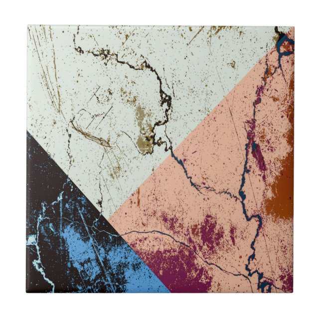 Marble Abstract Pattern Ceramic Tile (Front)