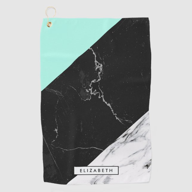 Marble Abstract Pattern Golf Towel (Front)