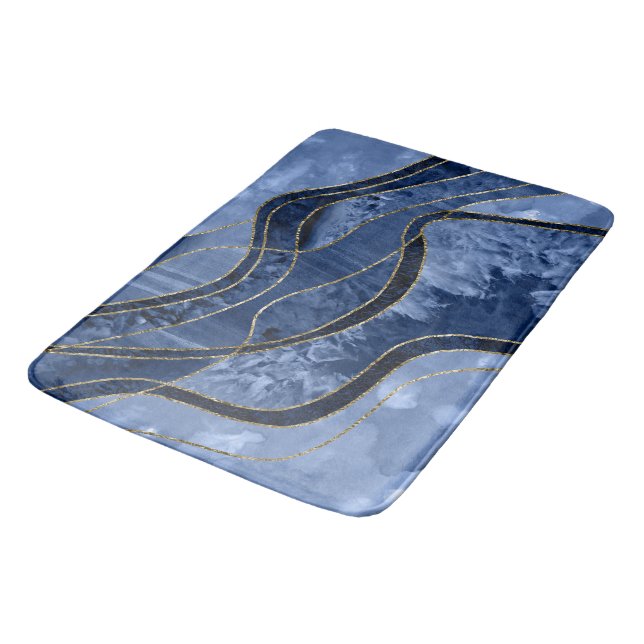 Marble Agate Gold Glam 10 - landscape Bath Mat (Angled)