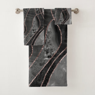 Marble Agate Gold Glam 12 Bath Towel Set