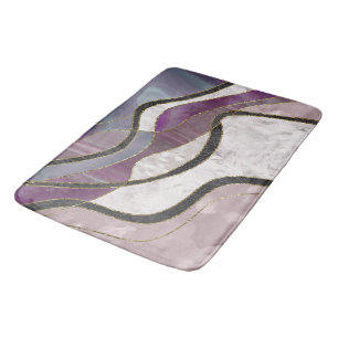 Marble Agate Gold Glam 1 - landscape Bath Mat