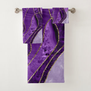Marble Agate Gold Glam 9 Bath Towel Set