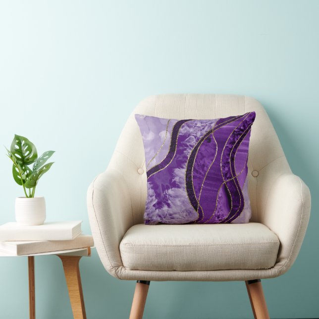 Marble Agate Gold Glam 9 Cushion (Chair)