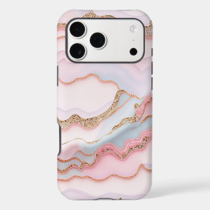 Marble Agate Modern Blue Pink Gold Collection
