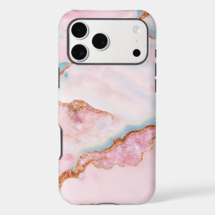 Marble Agate Trendy Blue Pink Gold Collection