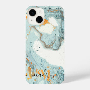 Marble and Glitter Abstract iPhone 14 Case