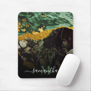 Marble and Glitter Abstract Texture Mouse Pad